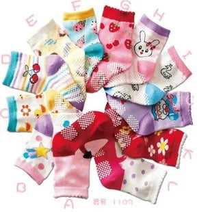 12pair/Lot Non Slip Toddler Socks with Grip for