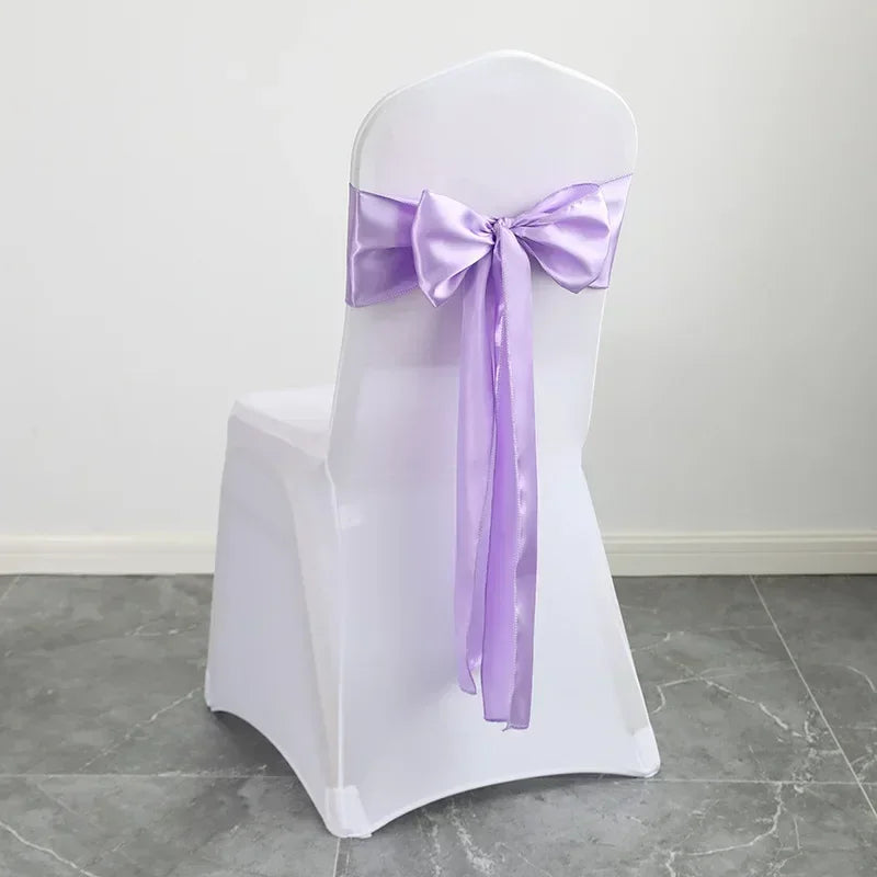 10/50pcs Satin Chair Bow Sashes Wholesale Wedding Chair