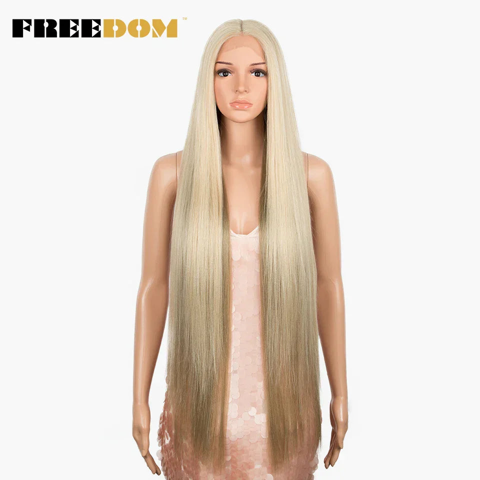 FREEDOM Synthetic Lace Front Wigs For Women Straight