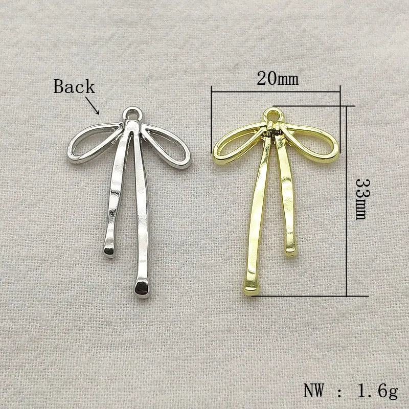 33x20mm 100pcs Zinc Alloy Bows Shape