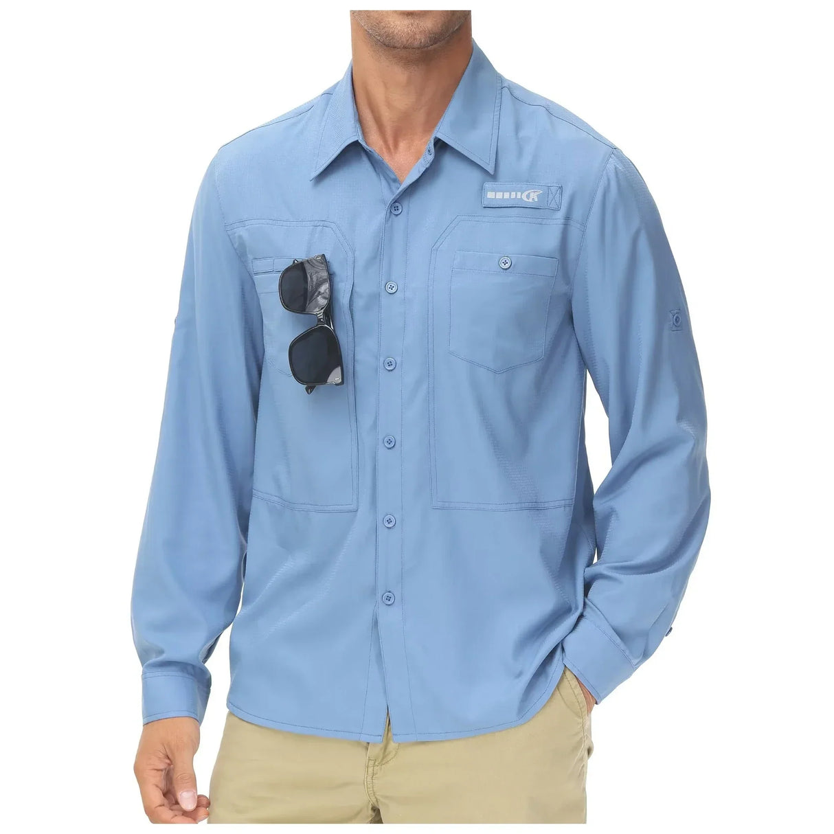 Men's Fishing Shirts Casual Cargo Hiking Shirt Long