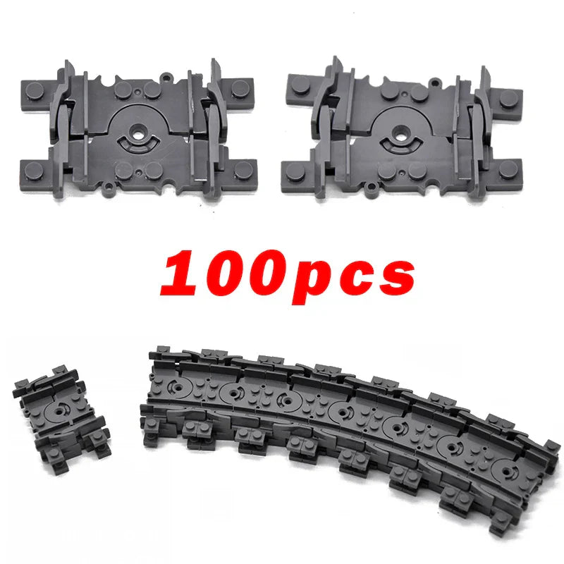 MOC Railway Track Train Tracks Straight Curved Soft