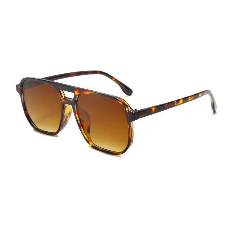 Longkeeper New Leopard Vintage 2024 Women Sunglasses Man