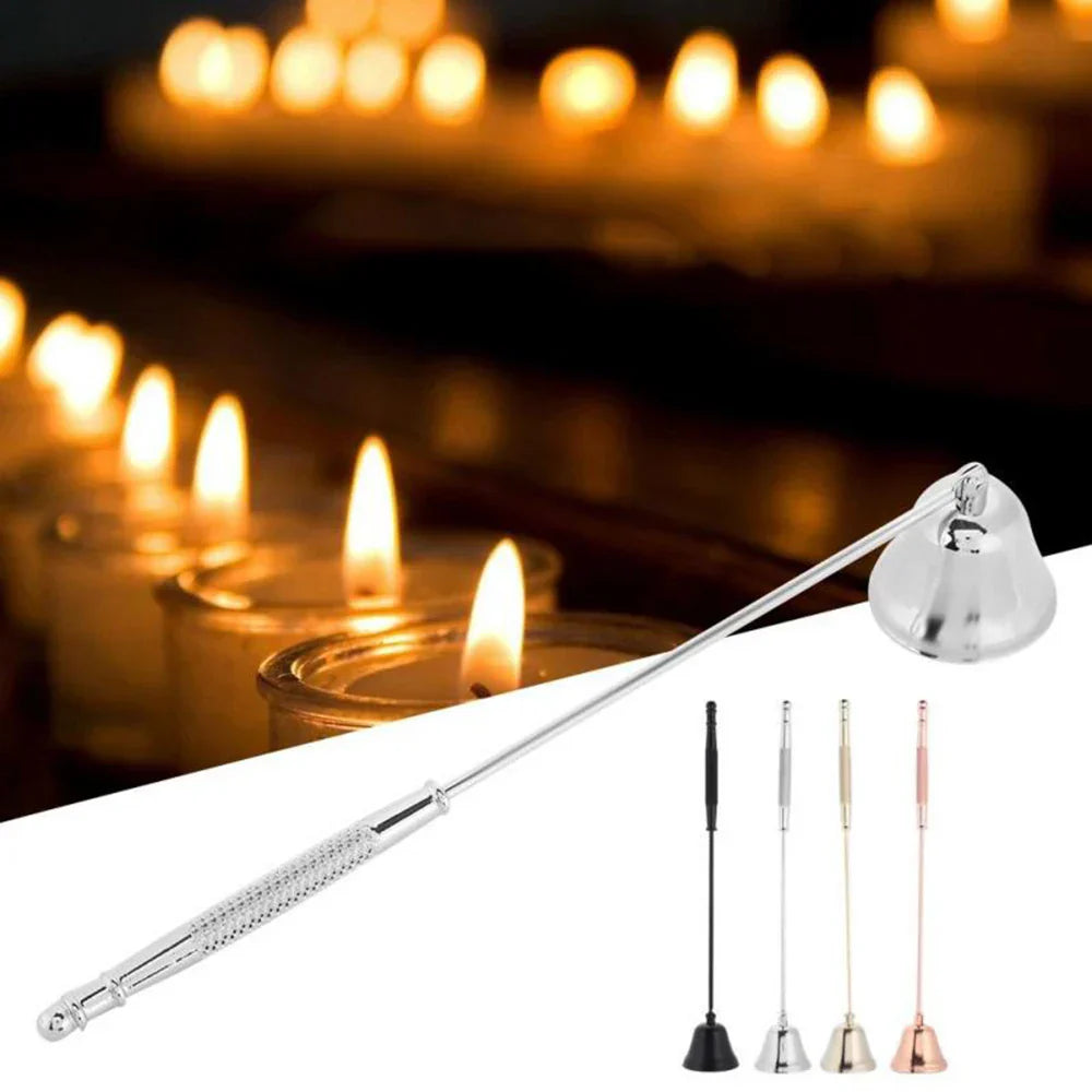 Stainless Steel Smokeless Candle Wick Bell Snuffer Home