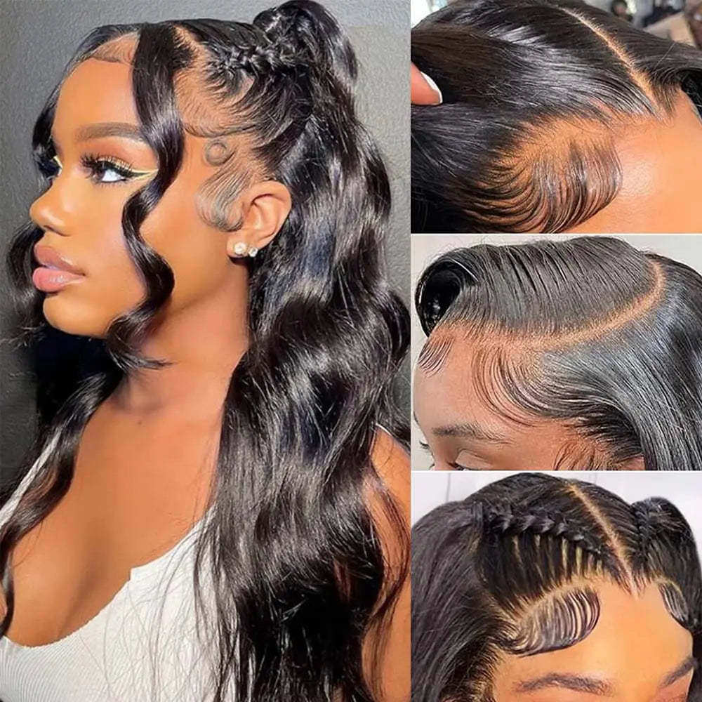 13x4 13x6 Transparent Lace Frontal Wig Body Wave