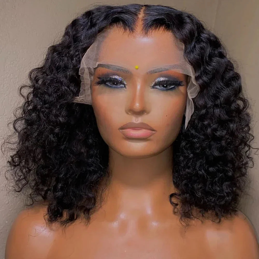 Glueless Wig 12A Short Bob Wig Deep Wave