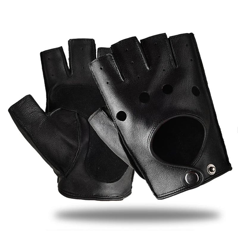 Mens Fingerless Half Finger Driving Fitness Motorcycle Cycling