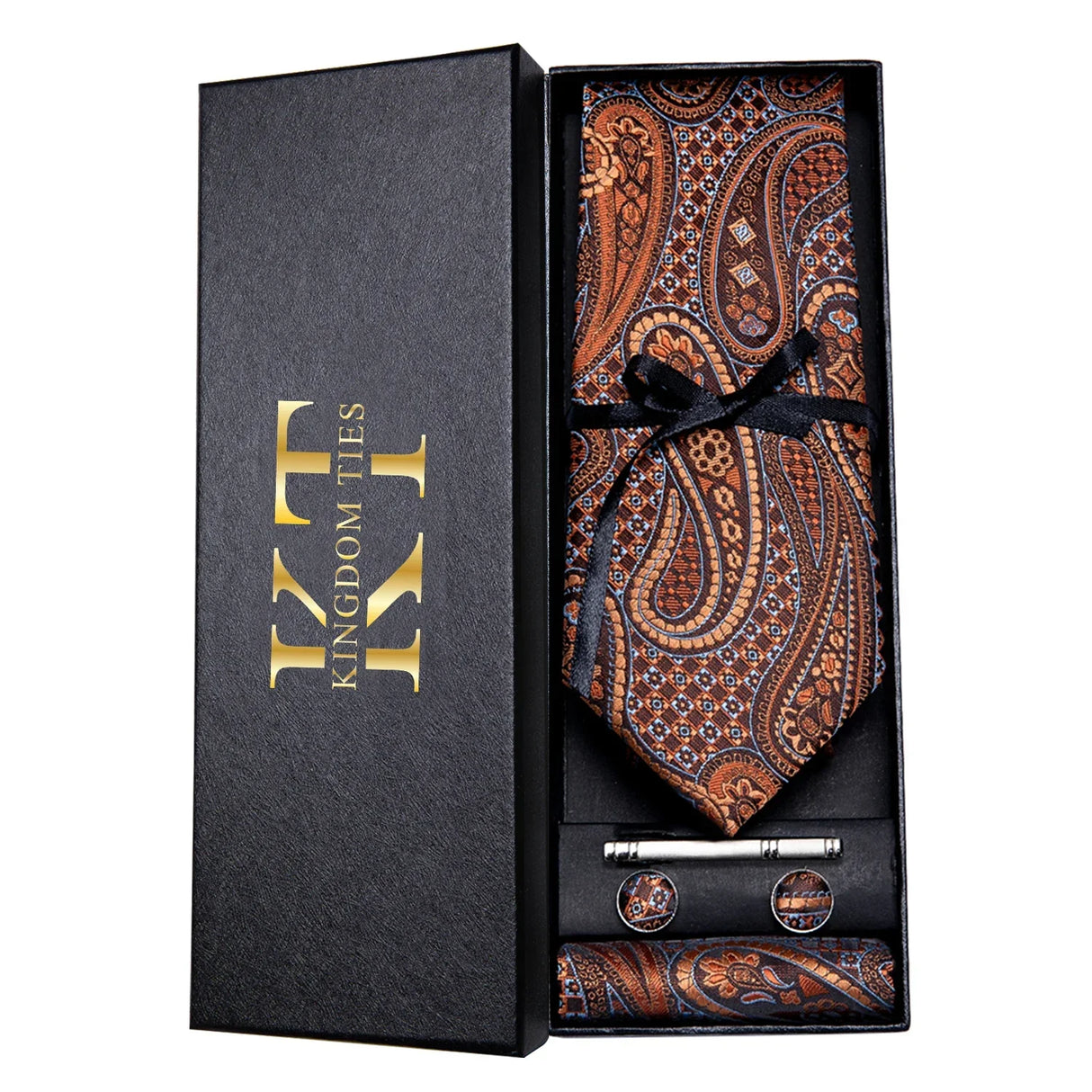 HiTie Navy Plaid For Men Silk Woven Ties