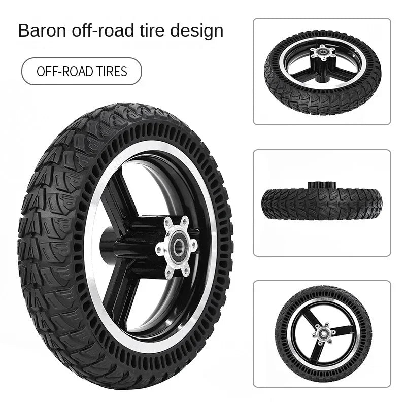 48V 500W Solid Tire for KUGOO M4 Electric Scooter, Off-road Rear Wheel