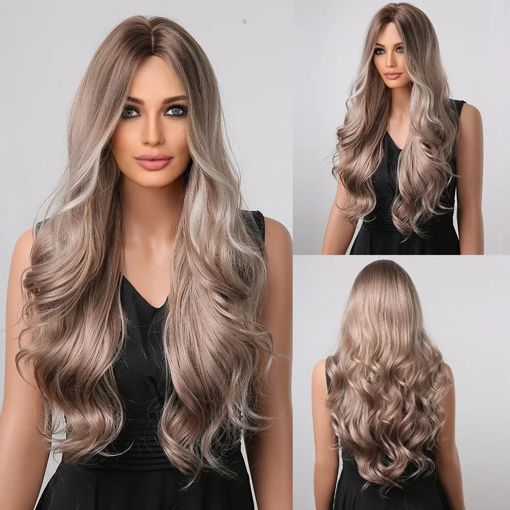 Black Wave Wigs for Women Long Natural Curly