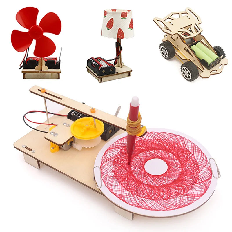 STEM Kits Wooden Toys for Children Robot Science