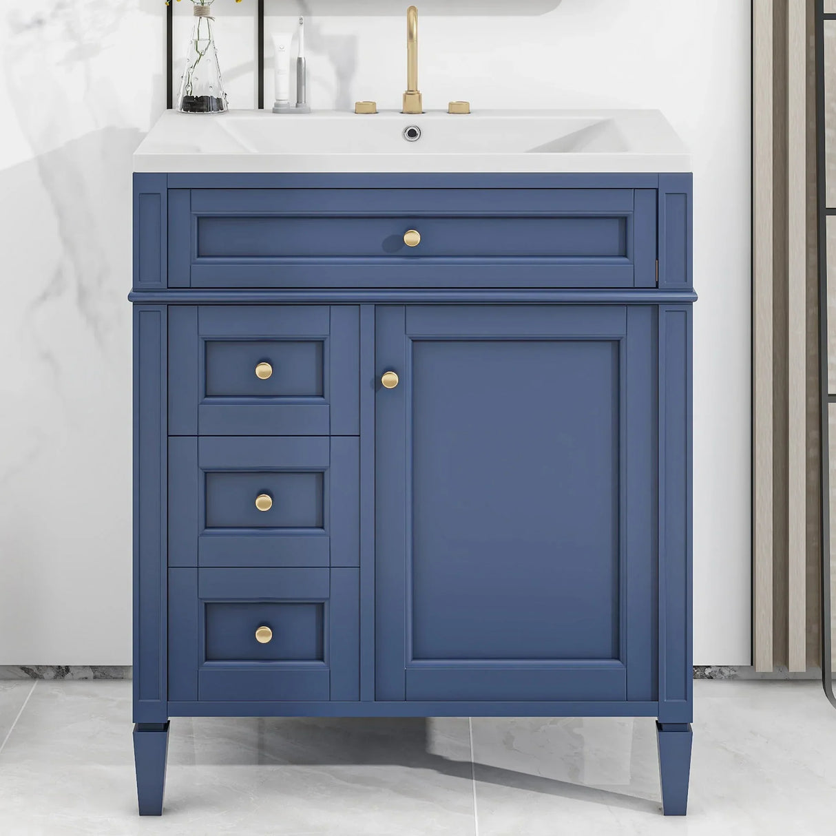 30'' Bathroom Vanity with Top Sink,Bathroom Storage Cabinet