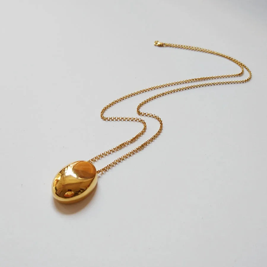 Big waterdrop long necklace for women stainless steel