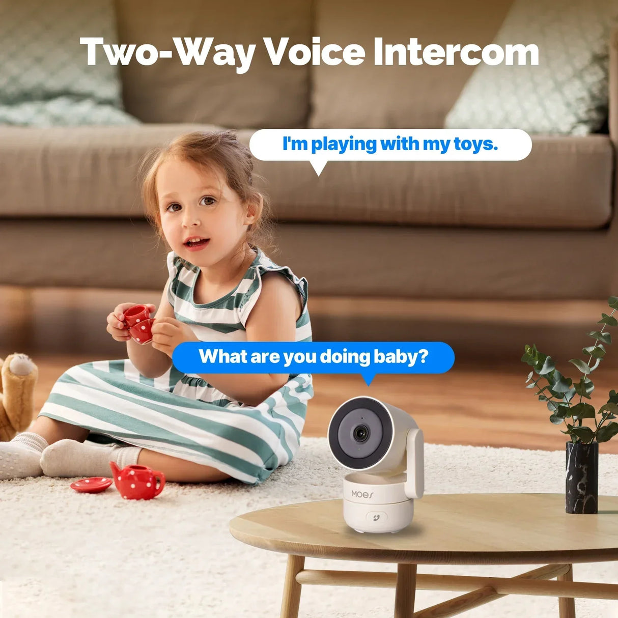 MOESTuya WiFi Smart Home Security Camera, Indoor Pan/Tilt