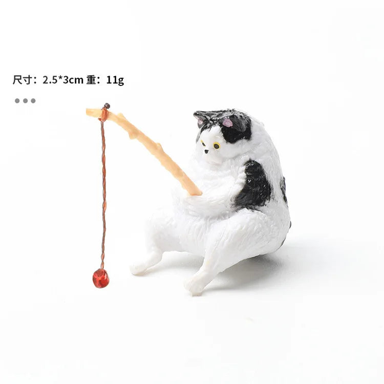 Creative Aquarium Decoration 10 Style Small Fishing Cat