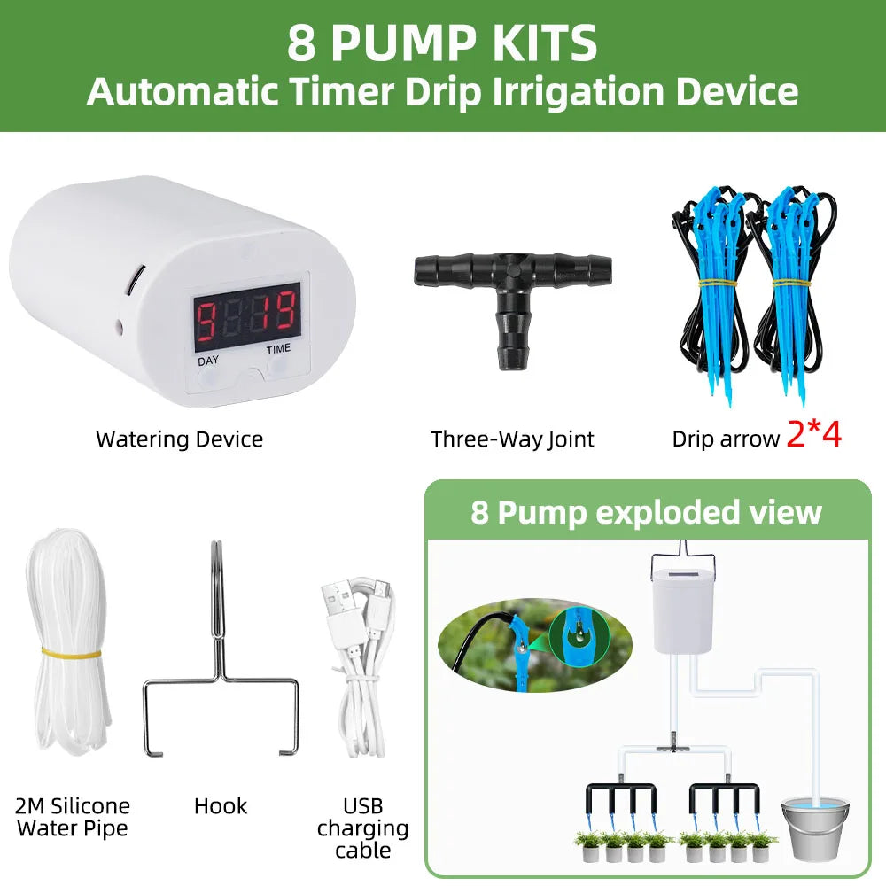 Automatic Plant Flower Watering Pump Home Sprinkler Drip