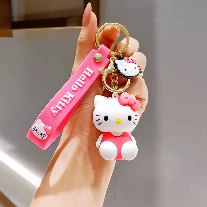 Kawaii Sanrio Hello Kitty Keychain Cartoon Doll Cute
