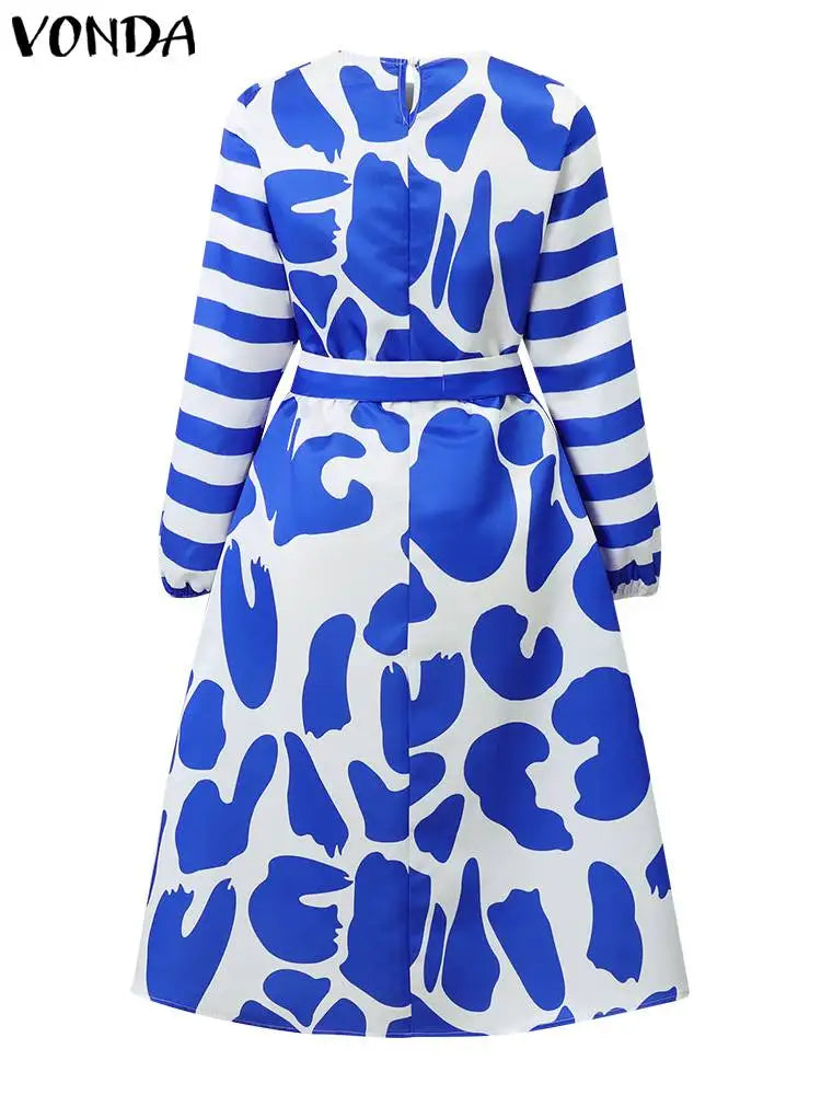 Plus Size 5XL VONDA Women Elegant Party Dress