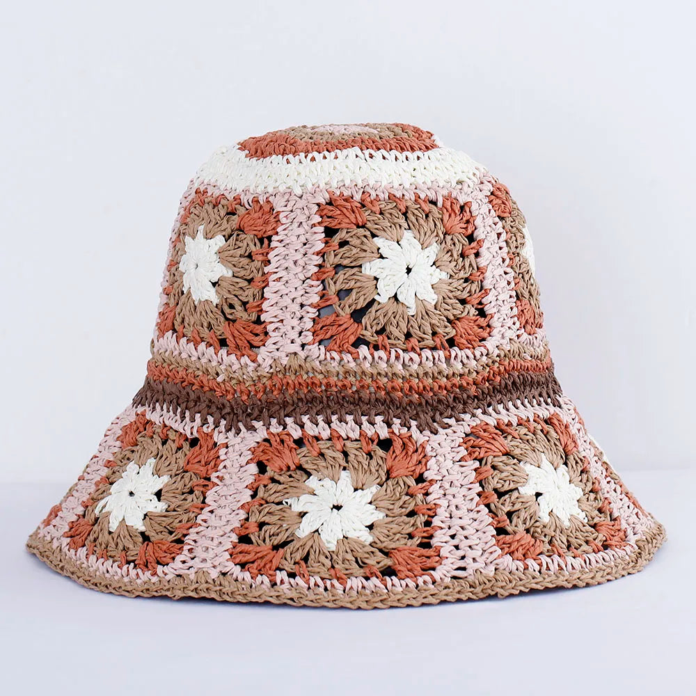 NEW 2022 Womens Straw Hats crochet hat bucket
