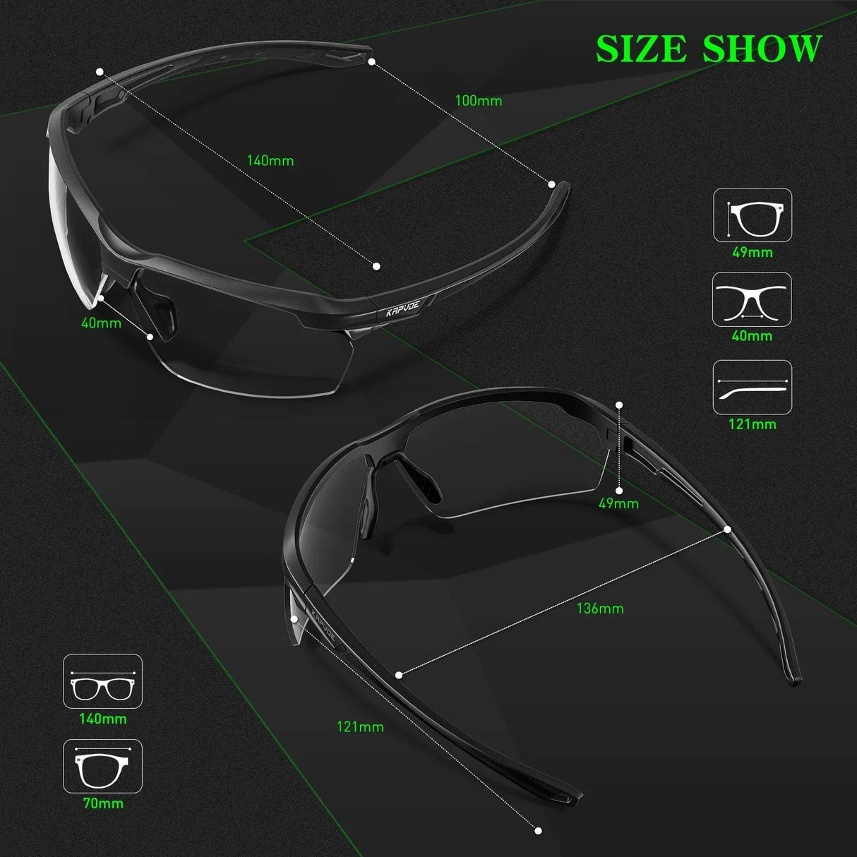 Kapvoe Photochromic Sunglasses Fashion Luxury Sunglasses for Driving