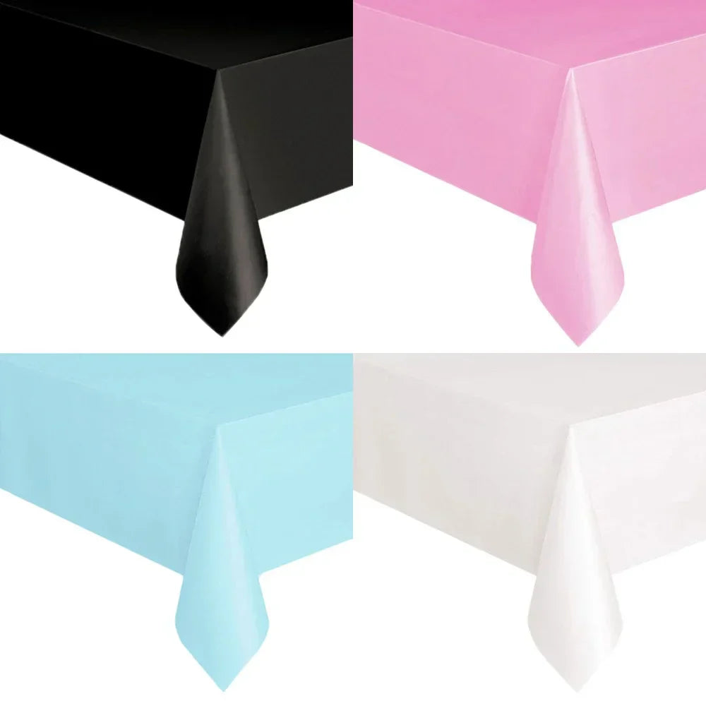 Disposable Tablecloth White Black Pink Gold Table Cover