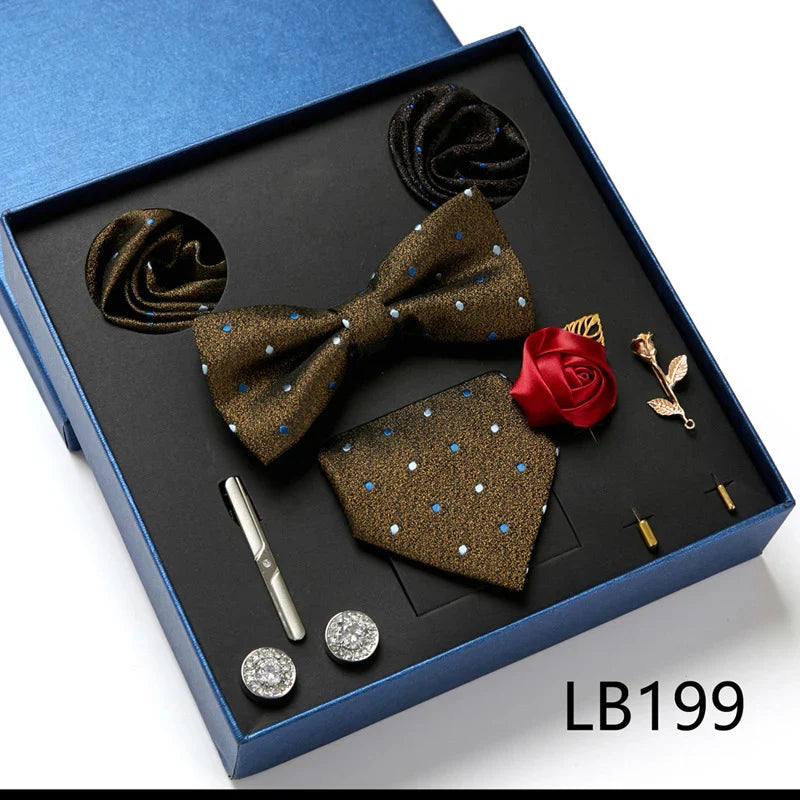 Luxury Quality Tie Set With Necktie Bowtie Pocket