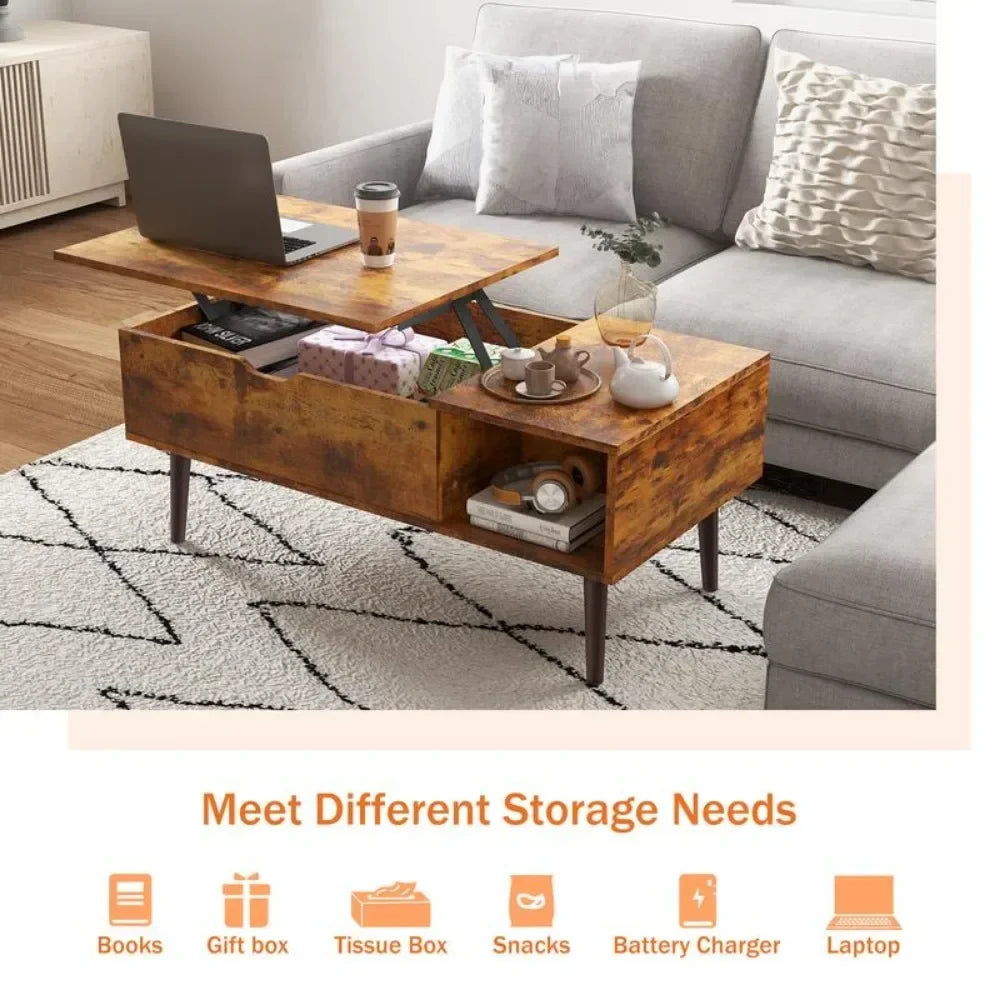Coffee Table, Living Room Lift Coffee Table, Vertical