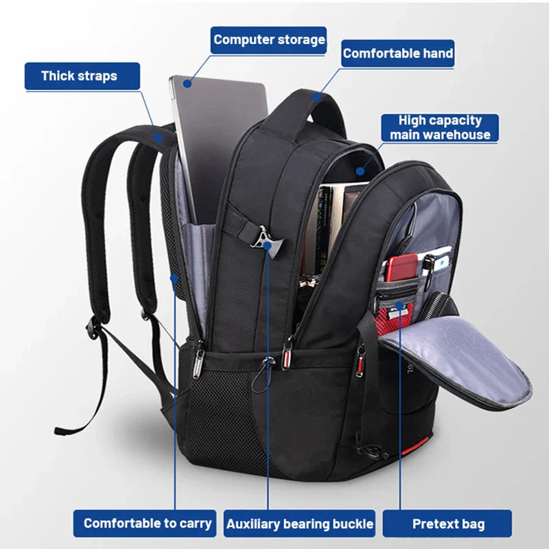 17''Laptop Backpack For Men USB Port Backpack Travel