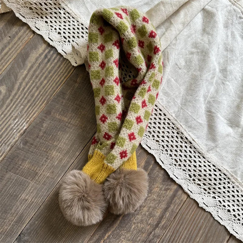 deer jonmi Korean Style New Winter Children Plaid