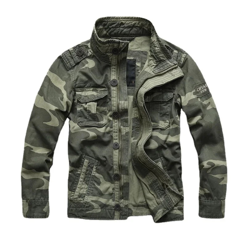 Men Jacket Men M65 Denim Retro Cargo Jacketes