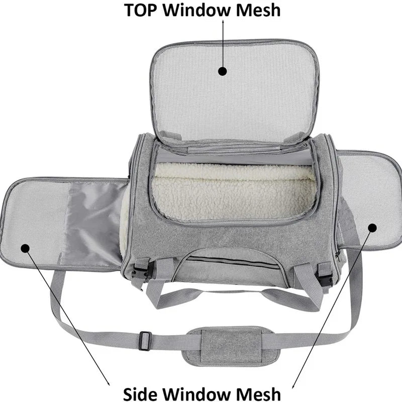 Soft Pet Carriers Portable Breathable Foldable Bag Cat