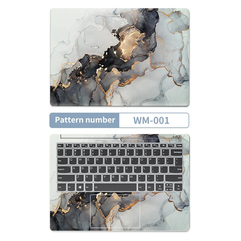 DIY Marble Cover Laptop Skins Vinyl Stickers 13"14"15.6"17.3"PVC