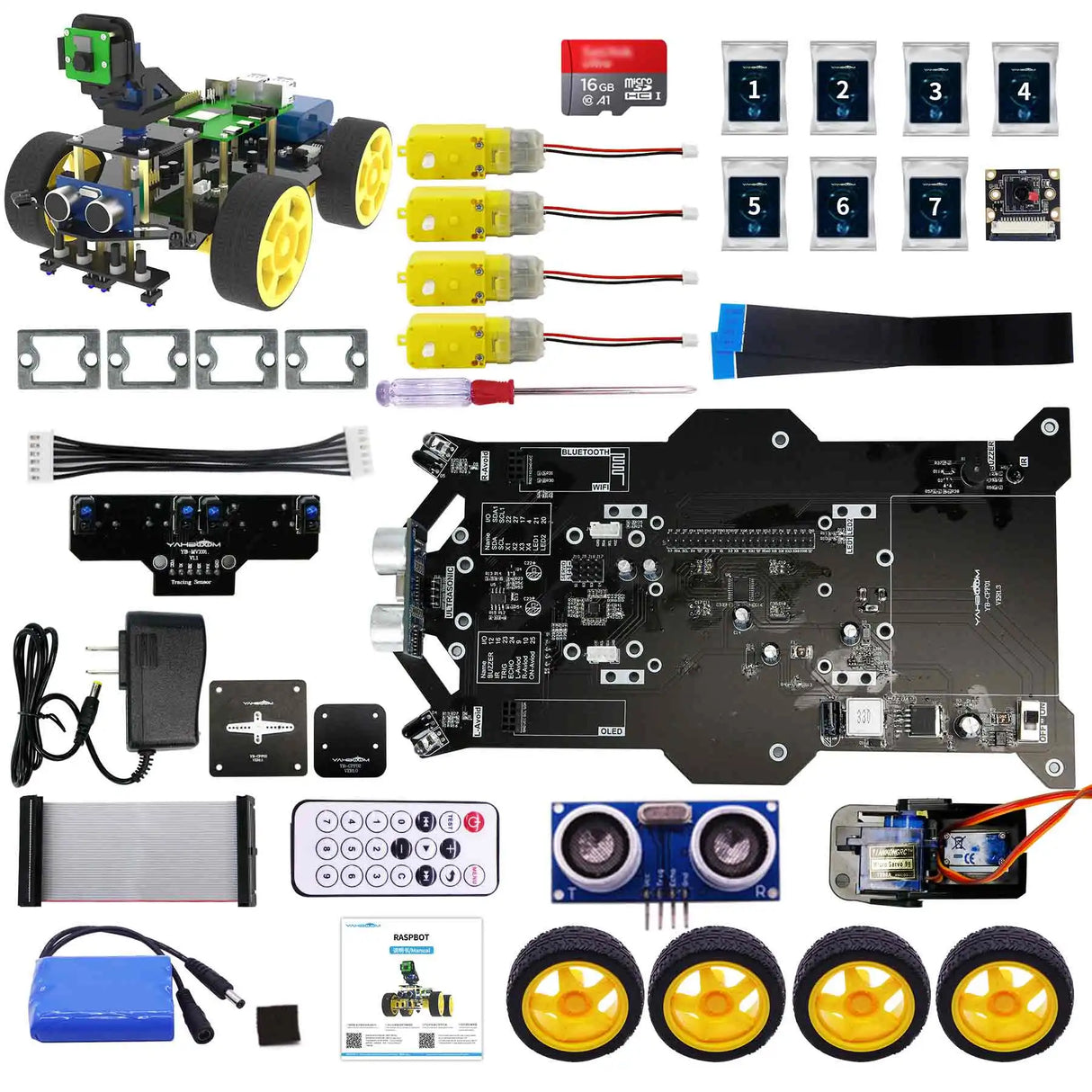 Raspberry Pi 4B Smart AI Vision 4WD Robot