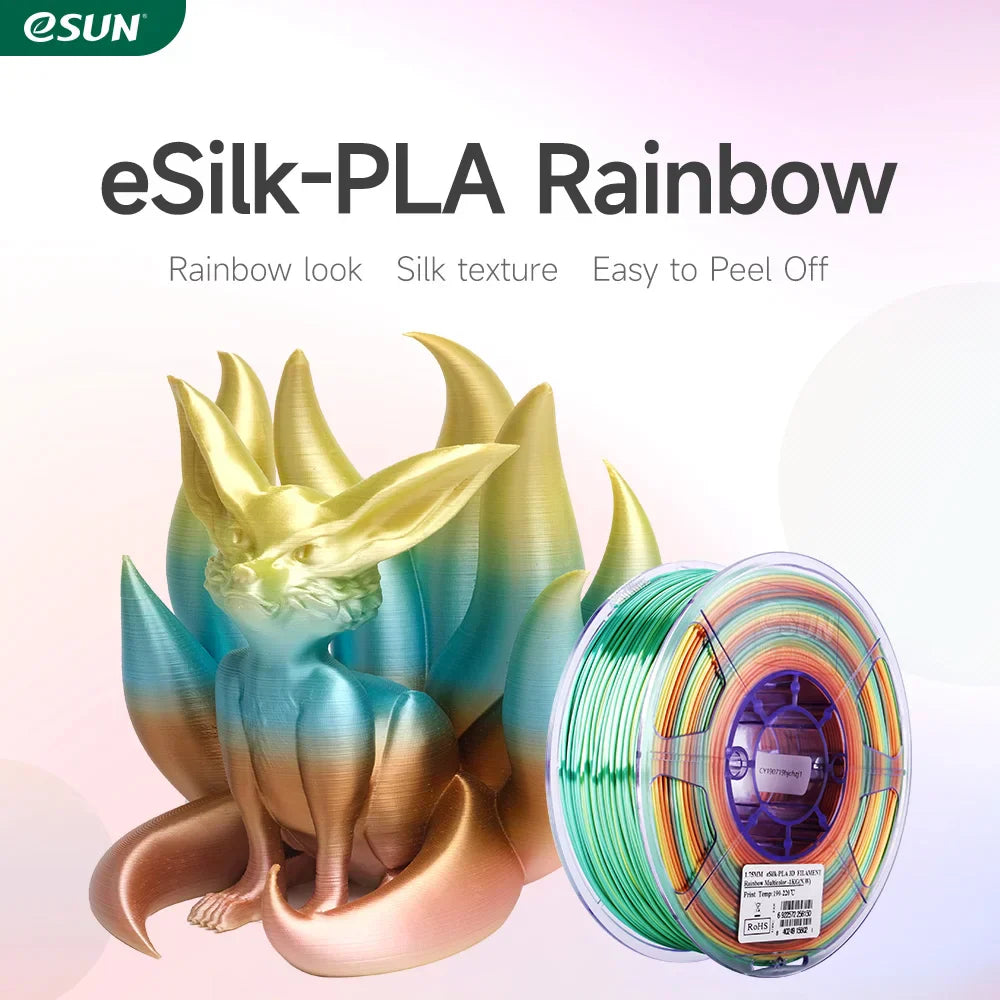 eSUN Rainbow Silk PLA Filament 1.75mm Rainbow Silk