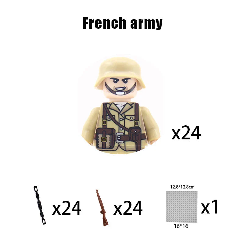 New WW2 Military Building Block Germany US British
