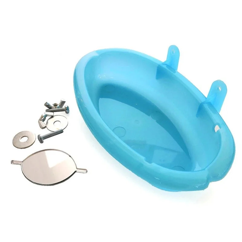 Pet Bird Bath Cage with Mirror, Parrot Bathtub,