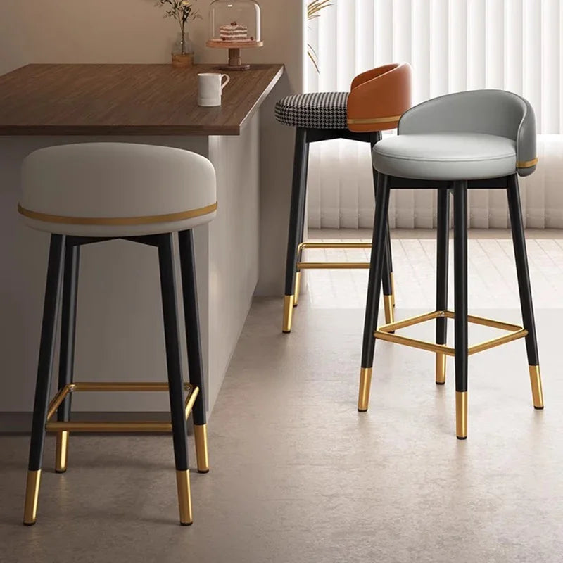 Round Kitchen Bar Chair Modern Luxury Office Reception