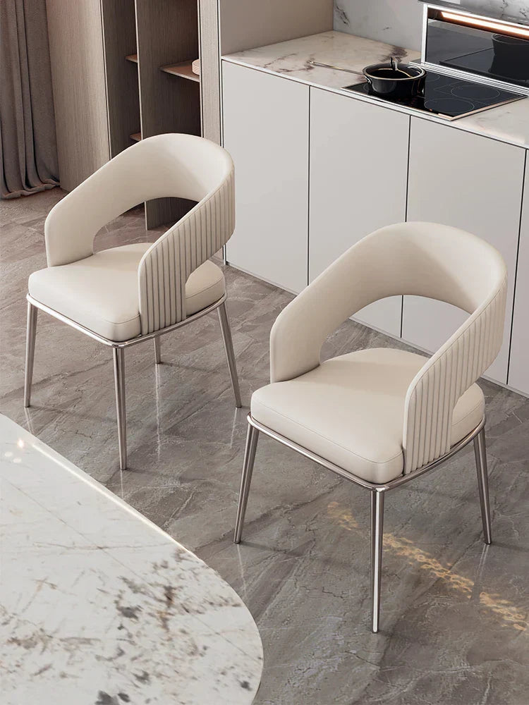 Light Luxury Dining Chair Home Italian Simple Genuine