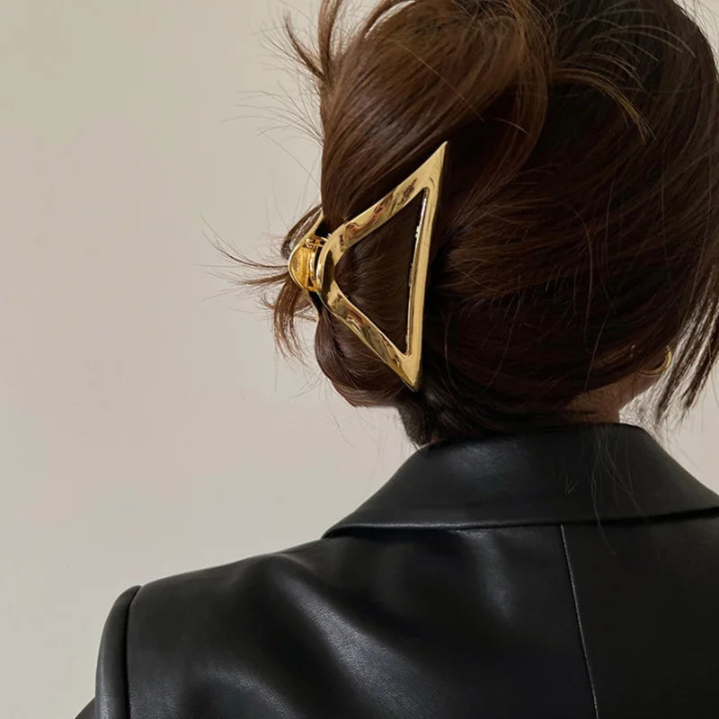 Metal Geometric Triangle Hair Claws Girls Popular Hair