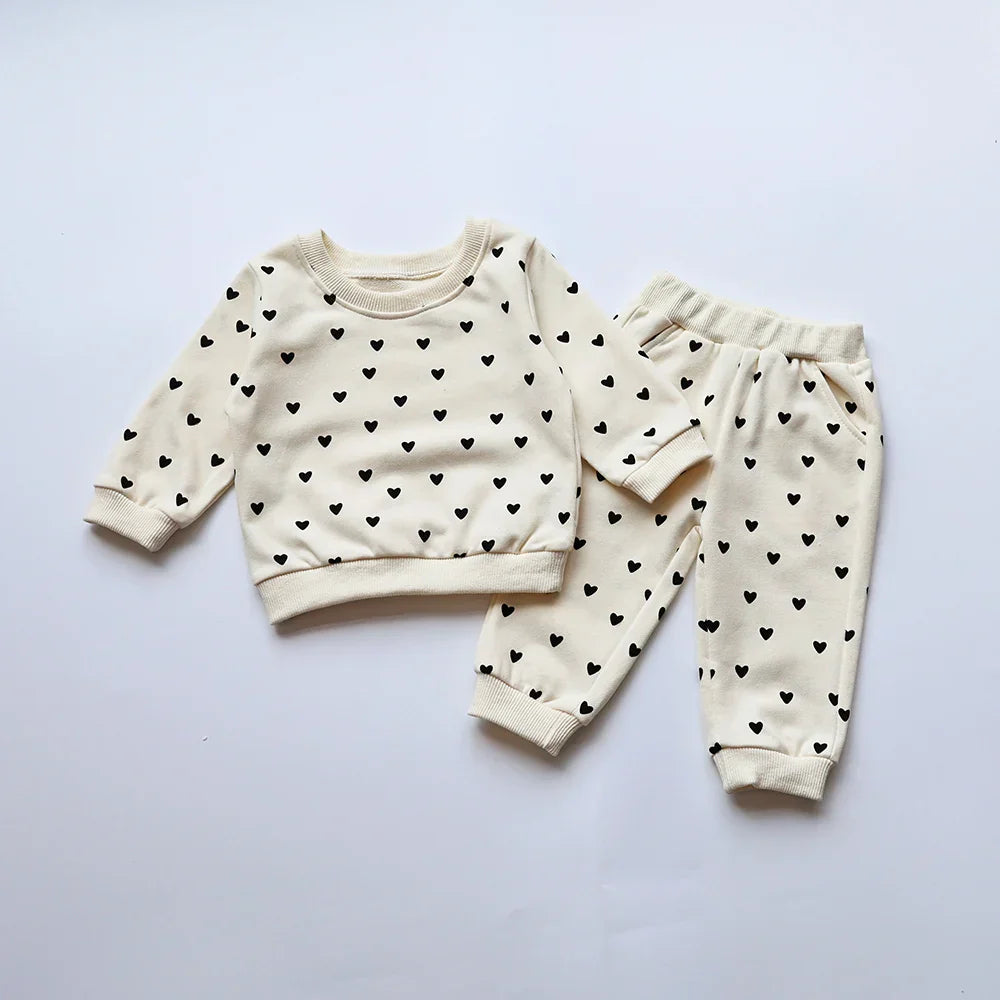 MILANCEL Baby Clothing Set Full Heart Kids Boys