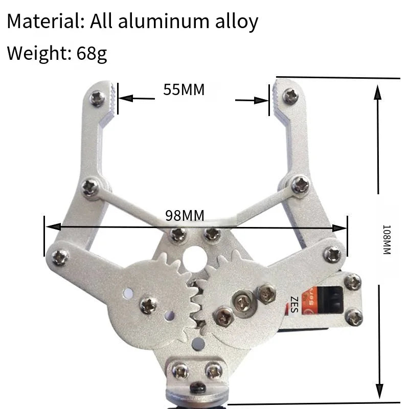 6 DOF DIY Robot Manipulator Metal Alloy Mechanical