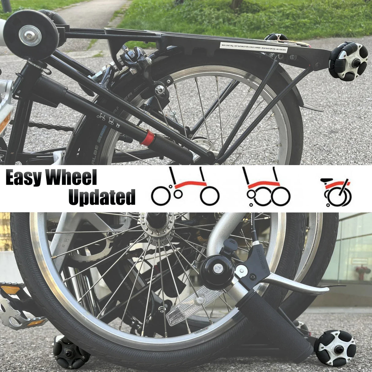 2PCS 58mm Nylon Omni Wheel M6*60MM Screw Brompton's