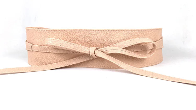 Women Belt for Dress Leather Bowknot Wide Belts