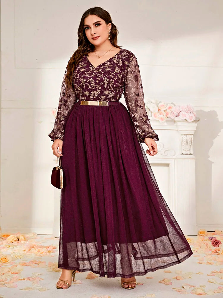 Women Plus Size Maxi Dresses 2023 New Autumn