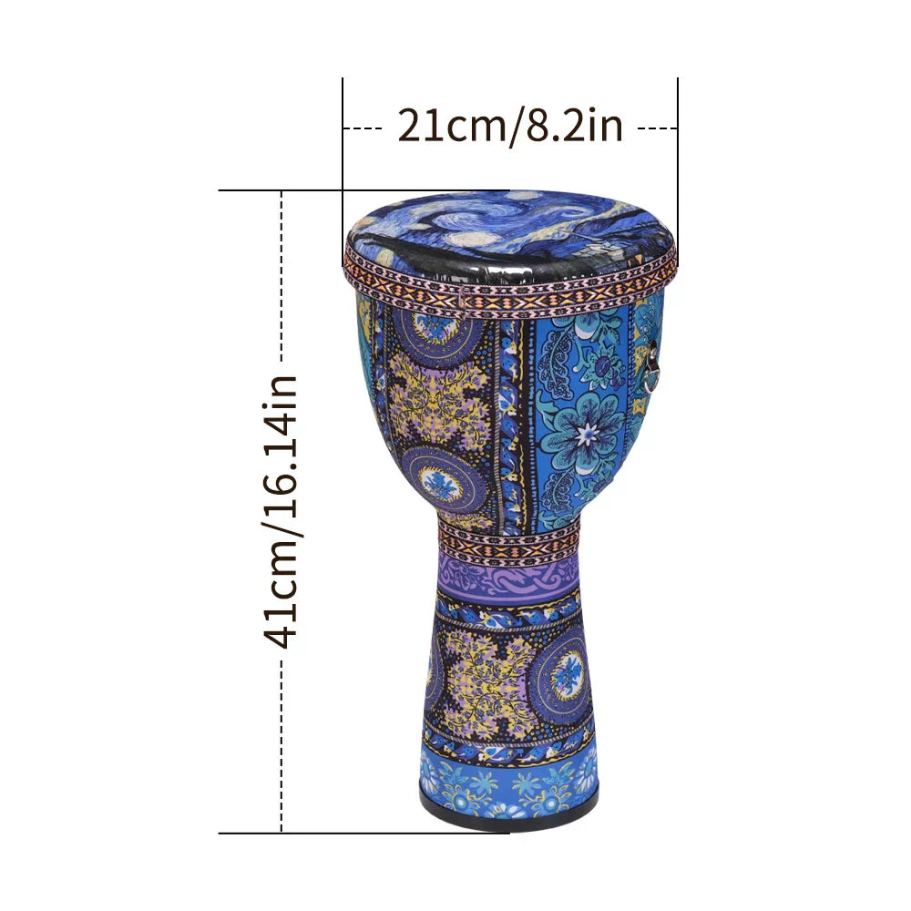 African Hand Drum 8 Inch Portable Djembe Drum