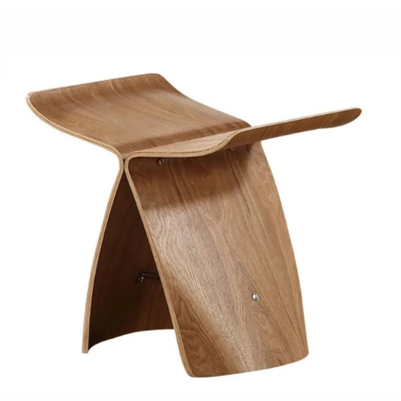Creative Wood Butterfly Stool Solid Wood Foot Stool