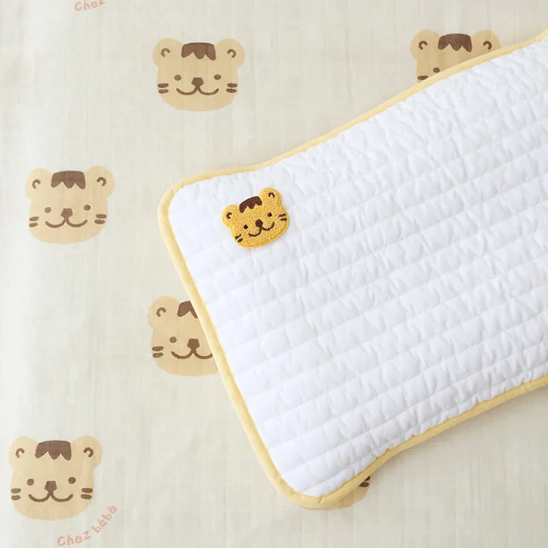 Cartoon Pillowcase Baby Breathable Cotton Pillow Dustproof Case