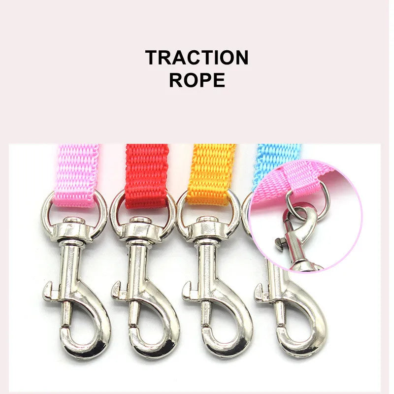 Pet Nylon Rabbit Harness Collar Leash Adjustable Vest