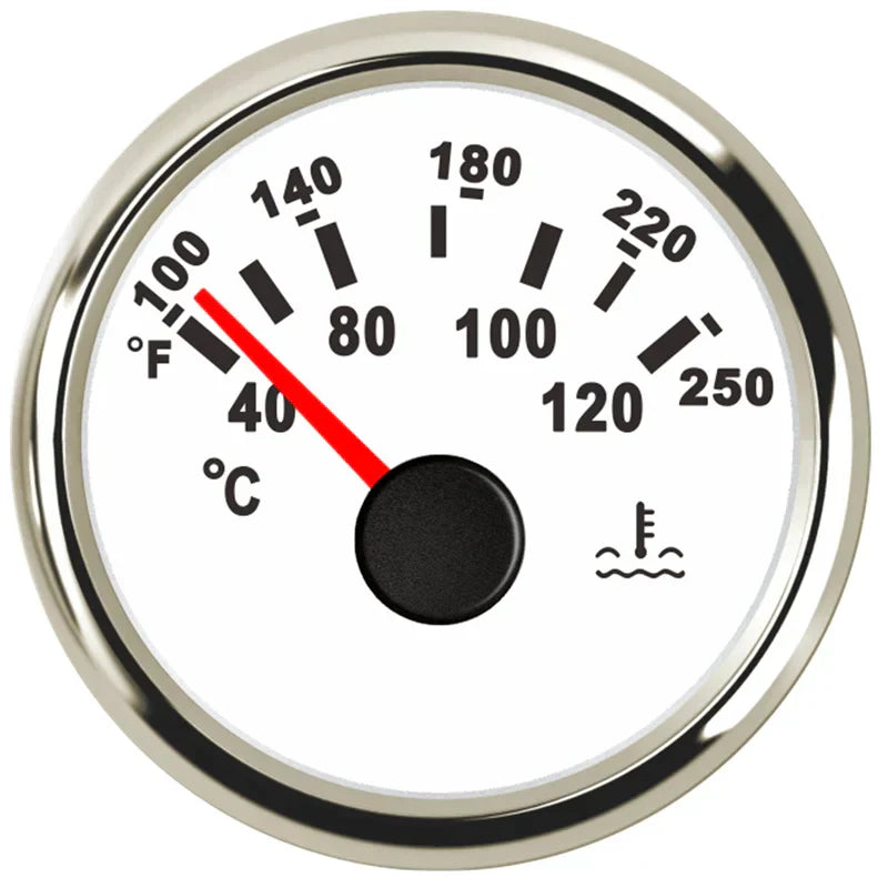 52mm Auto Water Temp Gauge 40~120℃ for Boat & Car