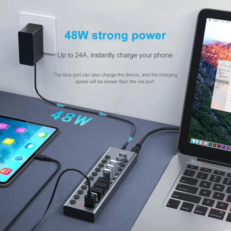 HUB 3.0 External Power Adapter 5/8/11 Ports USB